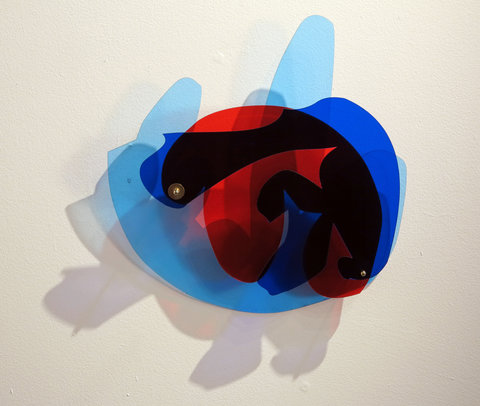 6. Clouds II, plexiglass, 45x50cm,  2018